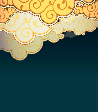Cartoon style clouds backgroundのイラスト素材