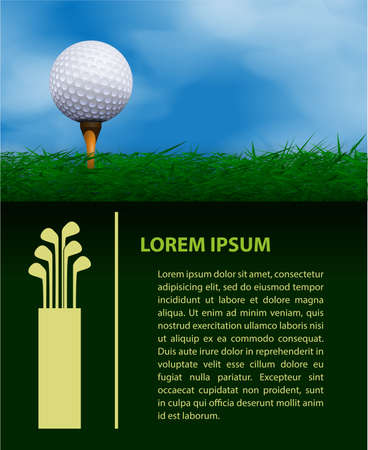 Golf design templateのイラスト素材
