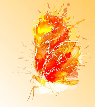 Fire butterfly illustrationのイラスト素材