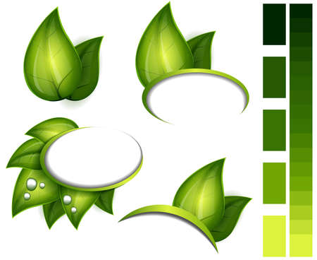 Eco icons setのイラスト素材