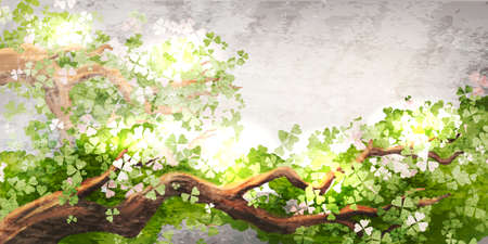 Magic tree branchのイラスト素材