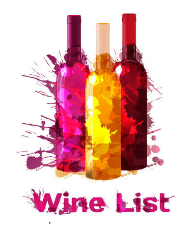 Grunge wine list templateのイラスト素材
