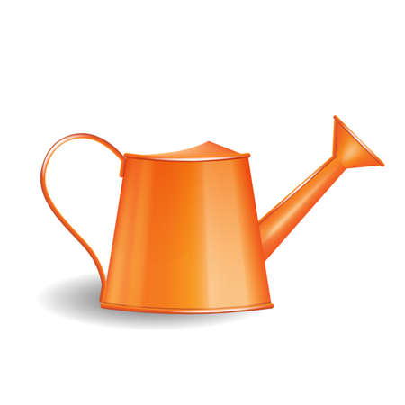 Watering can isolated on whiteのイラスト素材