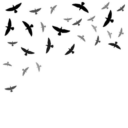 Background with birds silhouettesのイラスト素材
