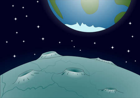 Lunar landscapeのイラスト素材