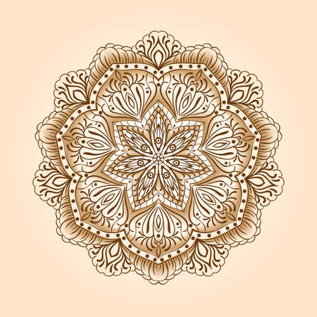 Radial floral patternのイラスト素材