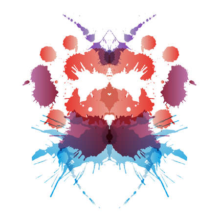 Colored rorschach test cardのイラスト素材