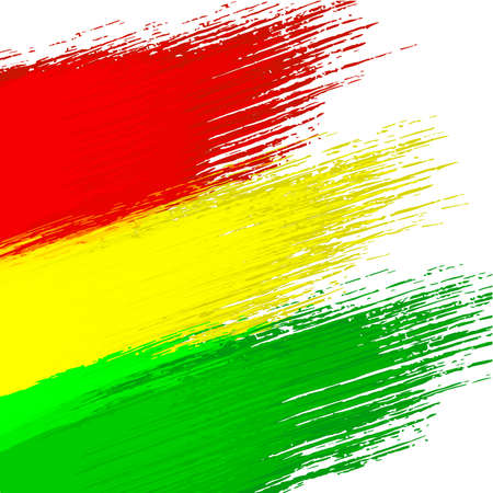 Grunge background in colors of bolivian flagのイラスト素材