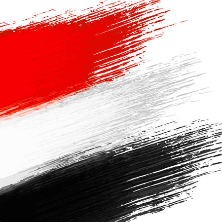 Grunge background in colors of egyptian flagのイラスト素材