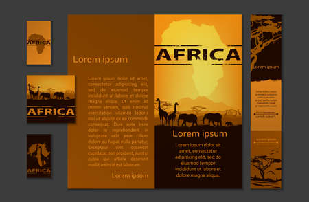 Africa travel design templateのイラスト素材