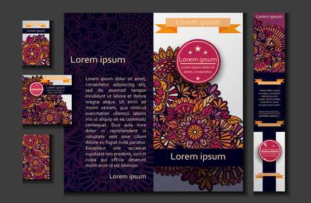 Brochure flyer or booklet travel design templateのイラスト素材