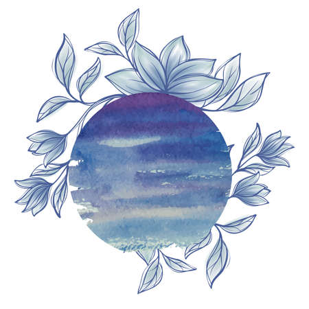 Watercolor flowersのイラスト素材