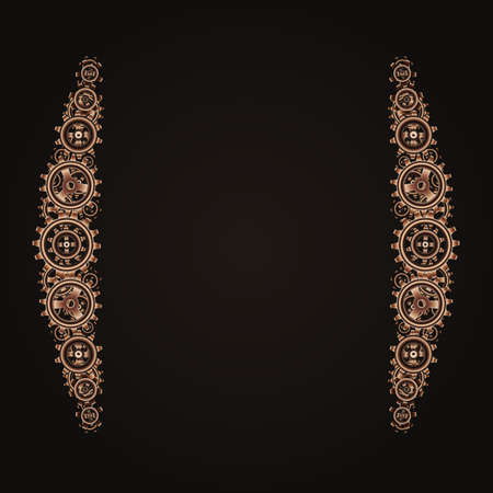 Steampunk frame templateのイラスト素材