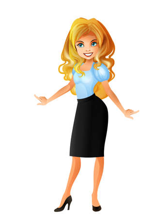 Office girl isolatedのイラスト素材