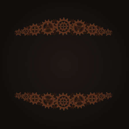 Steampunk frame templateのイラスト素材