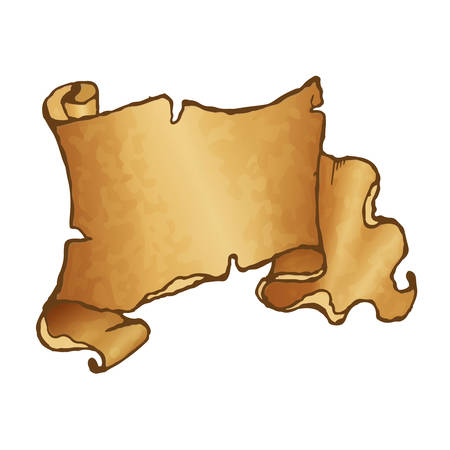 Old rolled parchmentのイラスト素材