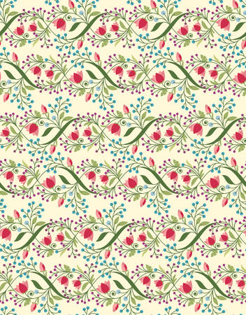 Seamless floral patternのイラスト素材