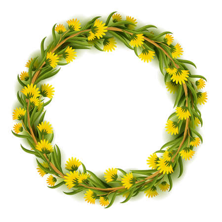 Floral frame or wreath design templateのイラスト素材