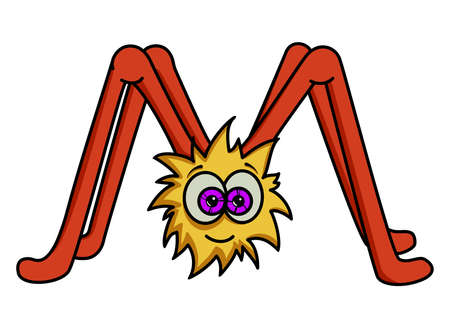 Monster alphabet: letter Mのイラスト素材