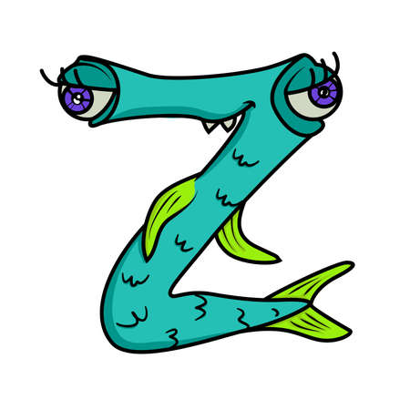 Monster alphabet: letter Zのイラスト素材