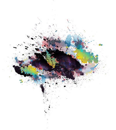 Abstract colorful grunge splashesのイラスト素材