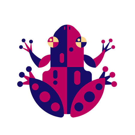 Abstract art style tree frog illustration.のイラスト素材