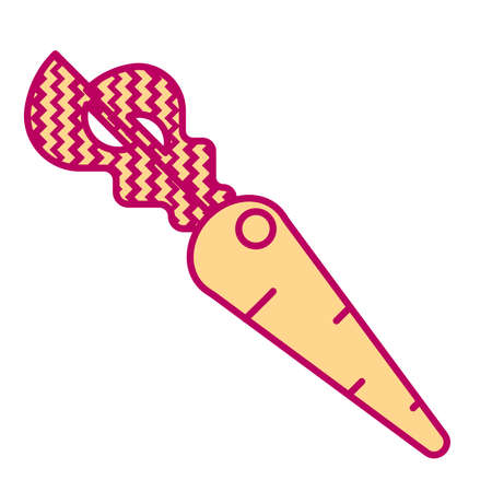 Minimal style carrot illustration. Icon or logo design.のイラスト素材