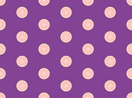 Slices of fresh grapefruit seamless pattern. Suitable for textile, wrapping, wallpaperのイラスト素材