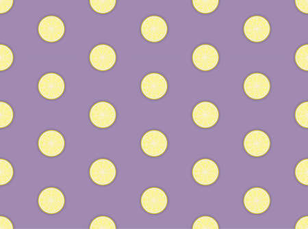 Slices of fresh yellow lemon seamless pattern. Suitable for textile, wrapping, wallpaperのイラスト素材