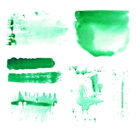 Watercolor brush vector paint stains. Elements for your design.のイラスト素材