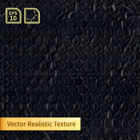 Vector black bubble wrap texture. Photo realistic texture for your designのイラスト素材