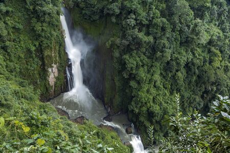 Beautiful waterfall in KhaoYai national park of Thailand. Name of this waterfall is Hewnarok