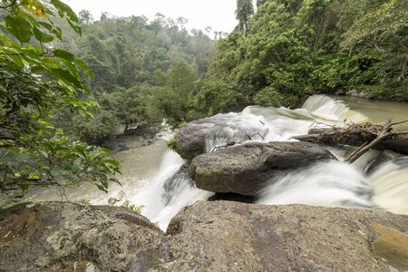 Beautiful waterfall in KhaoYai national park of Thailand. Name of this waterfall is Hewsuwatの写真素材