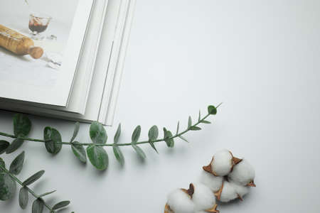 cotton flower on white background
