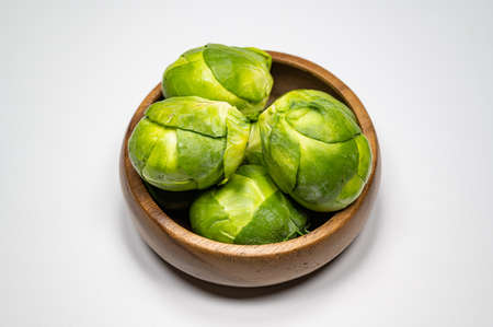 Brussels sprout with white backgroundの写真素材