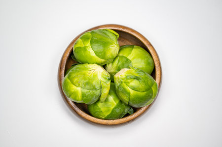 Brussels sprout with white backgroundの写真素材