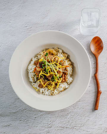 Korean style pork over rice, 'Jeyuk Deopbap'
