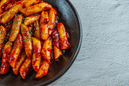 Korean Stir-fried Rice Cake, 'tteokbokki'の写真素材