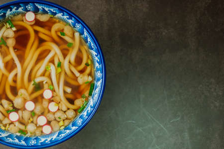Eomuk udon, Japanese Fish Cake Skewers Udonの写真素材