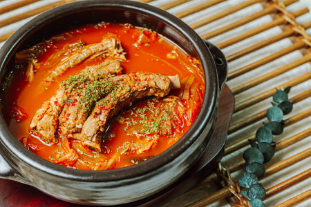 deunggalbi kimchi jjigae, Korean back rib and kimchi stew