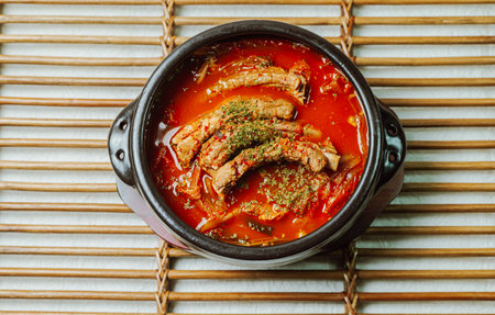 deunggalbi kimchi jjigae, Korean back rib and kimchi stew