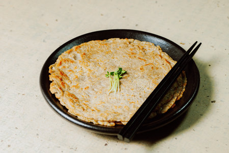 Korean style Buck wheat pancakeの写真素材