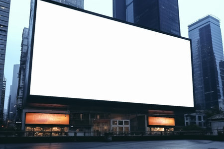 Outdoor billboard advertisement mock-up background of buildings in big citiesの素材