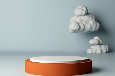 Abstract background, mock up scene geometry shape podium for product display. 3D renderingの素材