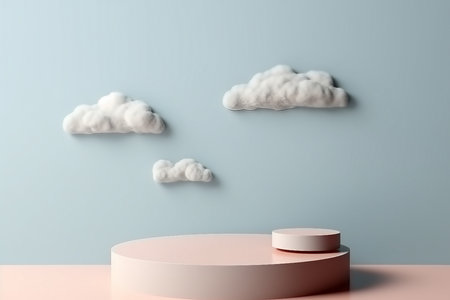 Abstract background, mock up scene geometry shape podium for product display. 3D renderingの素材