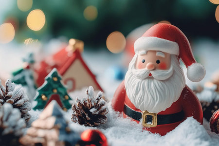 santa claus and christmas backgroundの素材