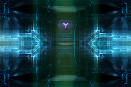 3D rendering of abstract technology digital hi tech concept. Futuristic background