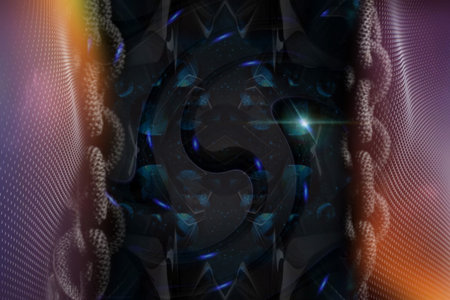 3d illustration of abstract geometric composition,digital art works.の写真素材