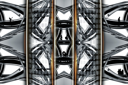 3D rendering of abstract technology concept background ready for banner design.