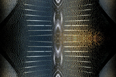 3D illustration of abstract fractal for creative design looks like leather